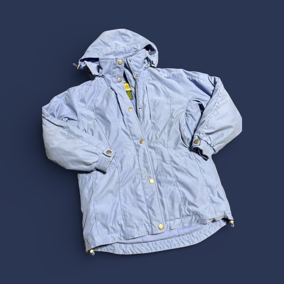Cabelas Jackets & Blazers - Cabelas Womens Light Blue Hooded Full Zip Waterproof Jacket Size Medium